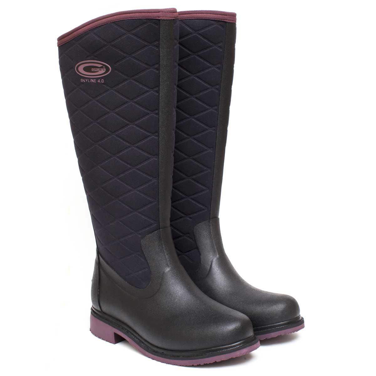 Grubs Highline Unisex Wellington Boots - Waterproof Mahogany Boots With TRAK Sole For Dog Walking & Outdoor Work - View #6